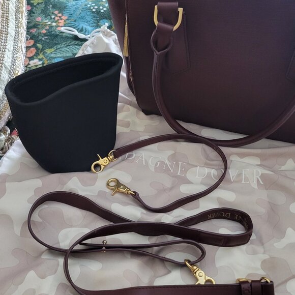 Dagne Dover Midi Tote in Ox Blood - NWOT - Picture 4 of 11